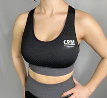 Load image into Gallery viewer, TRIPLE THREAT SPORTS BRA-BLACK/WHITE