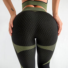 Load image into Gallery viewer, TRIPLE THREAT LEGGINGS-BLACK/GREEN