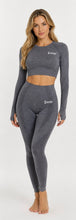 Load image into Gallery viewer, MIDNIGHT SCULPT LONG SLEEVE TOP-GREY
