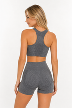 Load image into Gallery viewer, MIDNIGHT SCULPT SPORTS BRA- GREY
