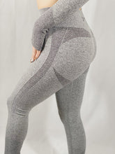 Load image into Gallery viewer, DOUBLE DOWN LEGGINGS- DARK GREY
