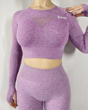 Load image into Gallery viewer, DOUBLE DOWN LONG SLEEVE CROP TOP
