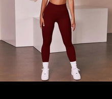 Load image into Gallery viewer, BE U LEGGINGS-Burgundy
